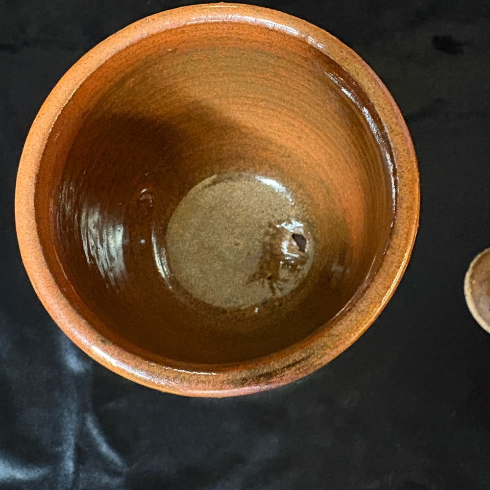 Pair Of Vintage Pottery Goblets - Picture 5 of 7